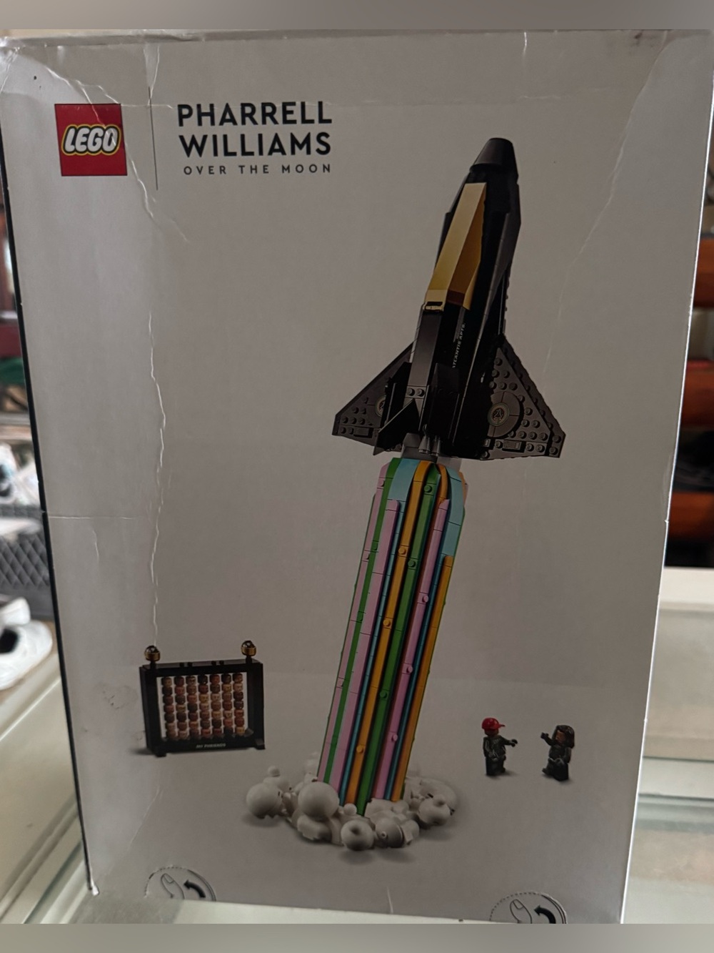 Pharrell Williams LEGO Shuttle with Multicolor Rainbow Trail